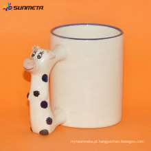 Sublimação animal em branco caneca de boi